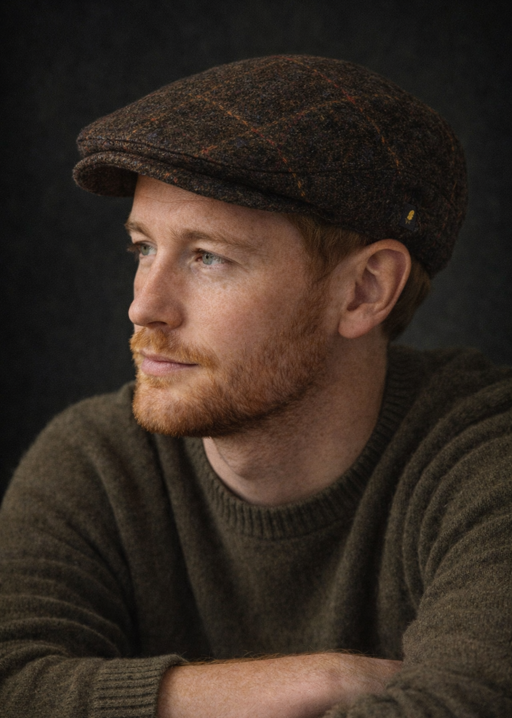 The Dubliner Cap | Donegal Tweed Brown Check | Irish Flat Cap