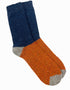 Tricolor 100% Merino Wool Socks | Navy