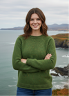 Women's Roll Neck Fisherman Sweater | Green