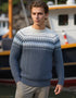 Men's Aran Fairisle Sweater | Slate