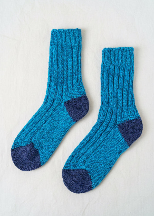 Blue Navy Irish Merino Wool Socks