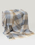 John Hanly Lambswool Cream Taupe Throw