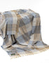 John Hanly Lambswool Cream Taupe Throw