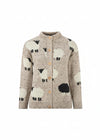 Ladies Black Sheep Wool Cardigan | Skiddaw