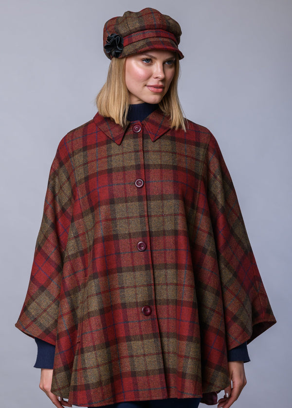 Mucros Country Cape | Red Check