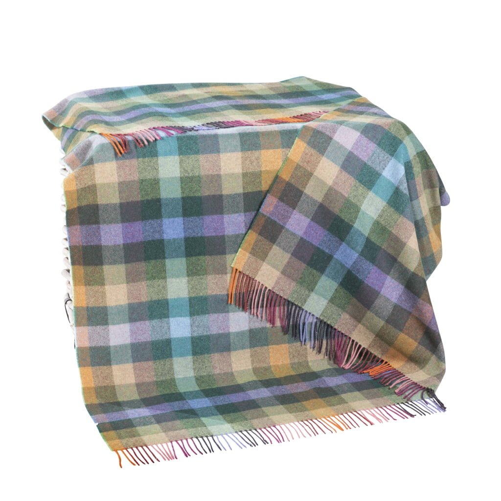 John Hanly Navy Grey Blue Throw
