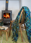 John Hanly Green Lambswool Blanket