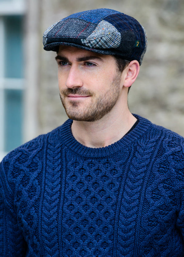Mucros Patch Cap | Premium Wool Flat Cap with Quilted Lining