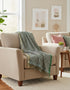 Lambswool Throw Cream Green Blue Small Block