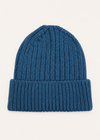Aran Wool Ribbed Hat | Irish Sea
