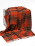 Lambswool Throw Orange Tartan Mix