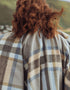 John Hanly Sky Beige Gaurd Check Throw