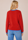 Slaney Crew Neck Sweater - Wool Cashmere Blend | Chilli Red