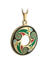 Gold Plated Black Round Pendant