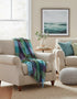 John Hanly Green Blue Marine Block Throw