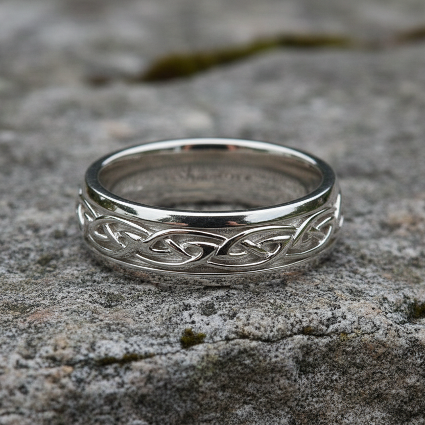 Gents Sterling Silver Celtic Knot Ring