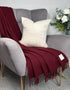 Mcnutt 100% Cashmere Claret Throw