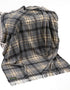 John Hanly Lambswool Throw Grey Beige Check