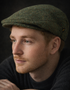 Donegal Tweed Flat Cap Green Herringbone | Handmade Irish Heritage Cap