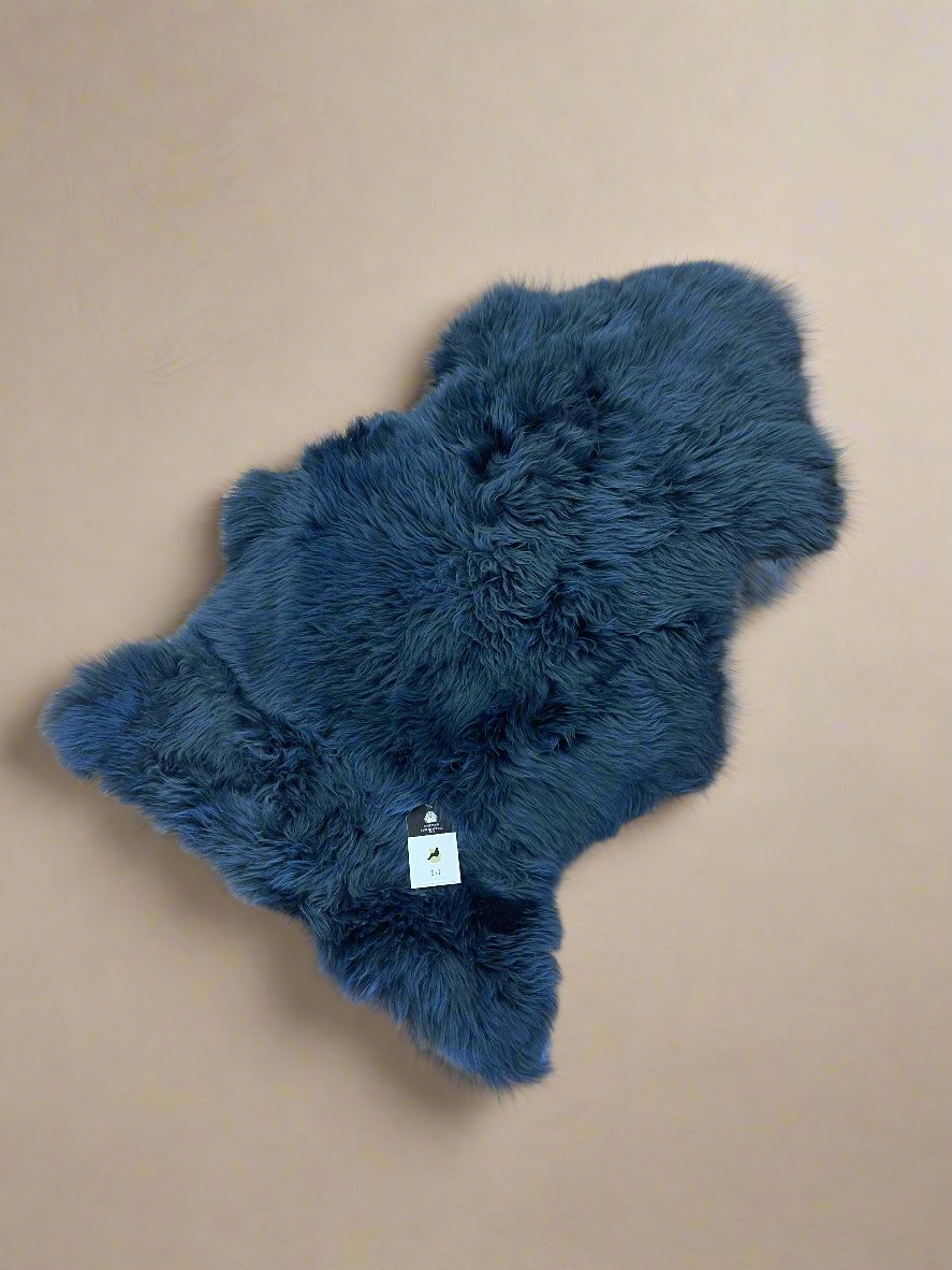 Navy Sheepskin Rug