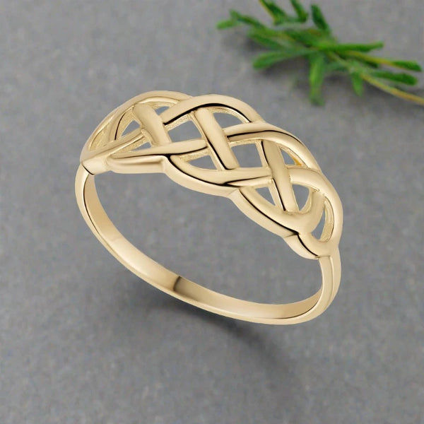 9K Gold Celtic Woven Ring