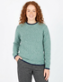 Slaney Crew Neck Sweater - Wool Cashmere Blend | Ocean Mist