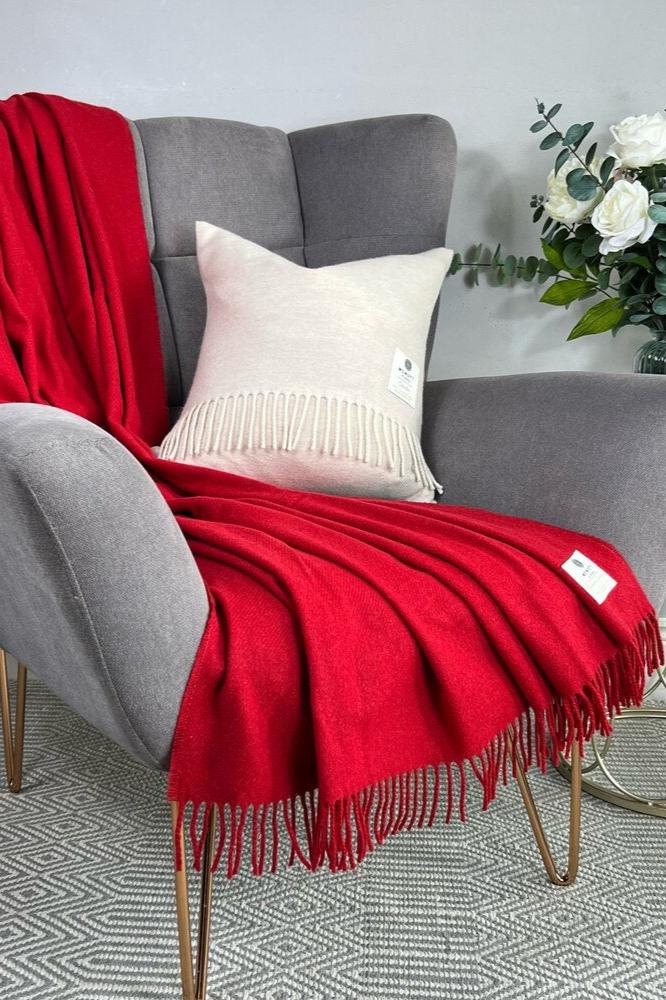 Mcnutt Cashmere Merino Throw | Rouge