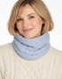 Supersoft Merino Wool Snood Scarf | Ocean Grey - Clearance