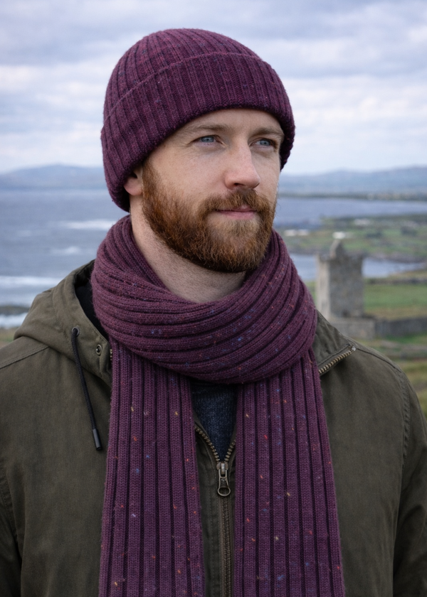 Fisherman Donegal Fleck Wool Scarf | Boradeux
