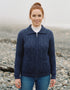 Aran Full Zip Cardigan | Denim Marl