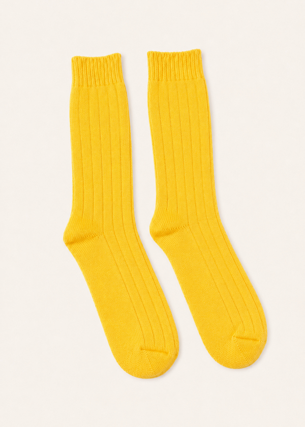 Wild Donegal Cashmere Blend Socks | Yellow