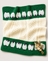 Kids Merino Aran Sheep Blanket | Green