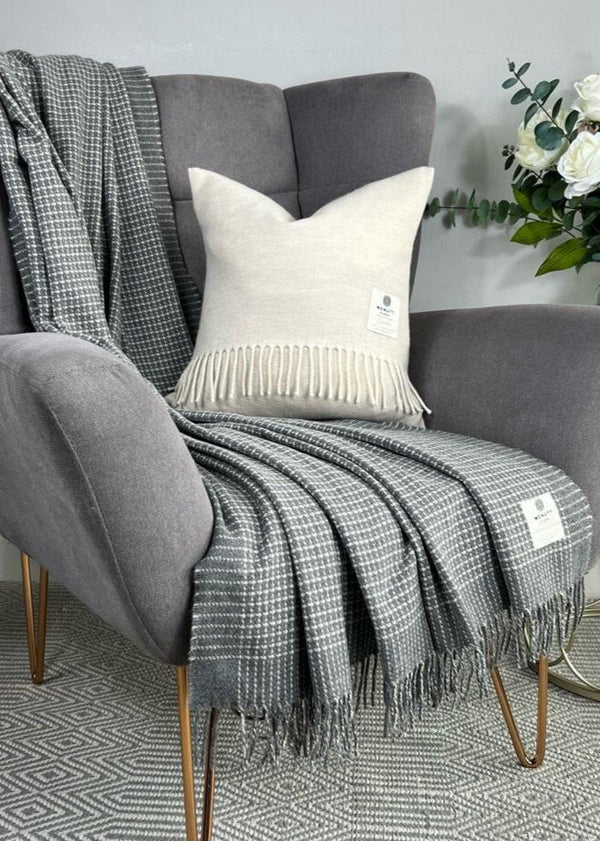 Mcnutt Cashmere & Merino Throw | Alpine Limestone
