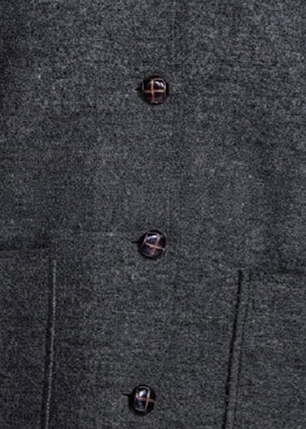 Women's Aran Pure New Wool Jacket | Gray - Clearance