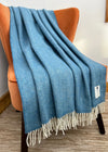 McNutt Blue Sky Herringbone Throw | Pure Irish Wool Blanket