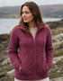 Gilet Trinity à double col d'Aran Crafts | Baie | 100 % laine mérinos