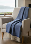 McNutt Bluebell Herringbone Throw | 100% Pure Wool | Irish