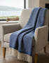 McNutt Bluebell Herringbone Throw | 100% Pure Wool | Irish