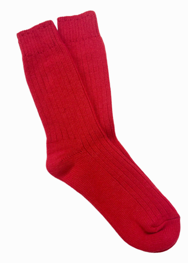 Wild Donegal Cashmere Blend Socks | Red