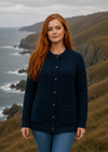 Ocean Aran Lumber Cardigan | 100% Merino Wool