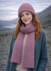 Fisherman Donegal Fleck Wool Scarf | Pink