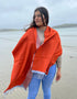 McNutt Cashmere Wrap | Nectarine Reversible