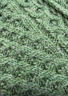 Aran Lumber Cardigan | Green Leaf | 100% Merino Wool