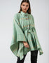 Jimmy Hourihan 100% Wool Cape | Green Cream