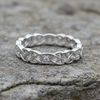 Ladies Silver Celtic Diamond Ring