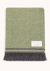 Foxford Lambswool Throw | Eoghan - Leaf Charcoal