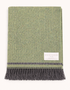 Foxford Lambswool Throw | Eoghan - Leaf Charcoal