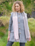 Oversized Merino Scarf | Baby Pink Glencheck