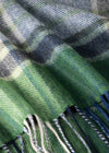 Oversized Merino Scarf | Green Navy Cream Plaid