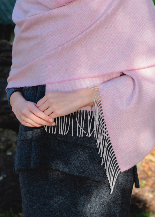 Oversized Merino Scarf | Candy Pink Oyster